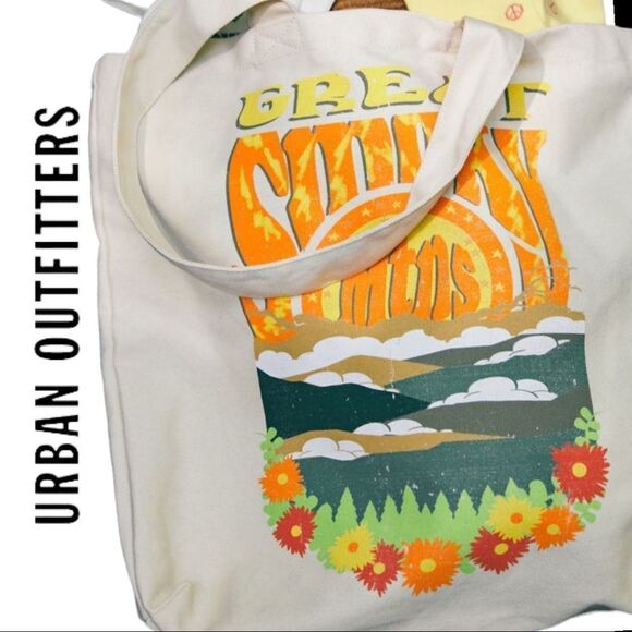 NEW National Parks Urban Outfitters UO Great Smoky Mountains Graphic Tote Bag - Picture 2 of 3